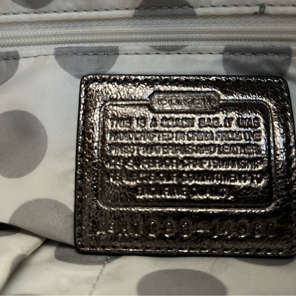 Coach gunmetal tote - Picture 3 of 4